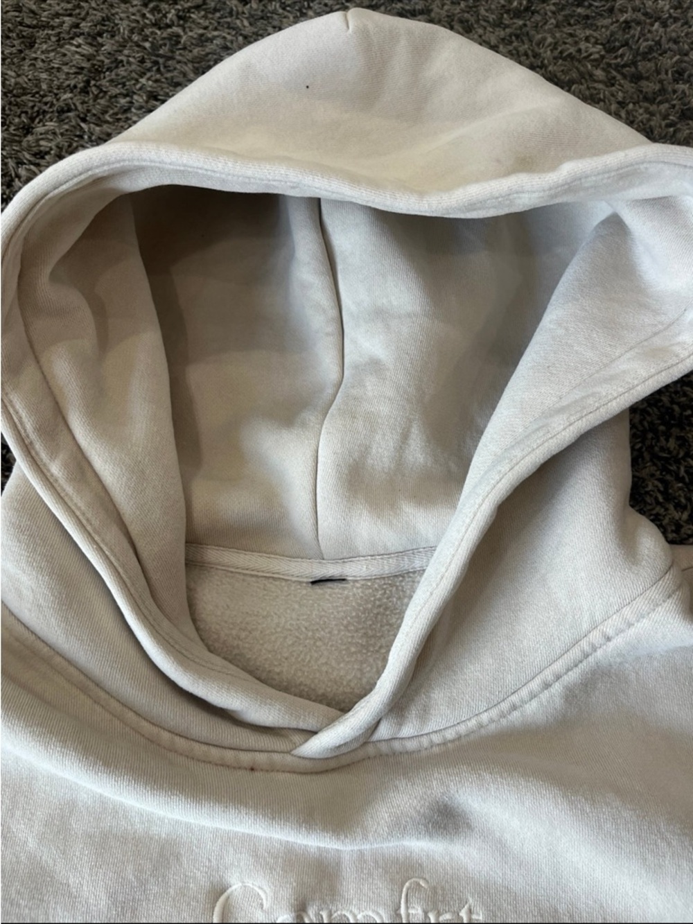 COMFRT Signature Hoodie & Jogger Set Cream / Oatmeal Top M Pants XS - Picture 4 of 11